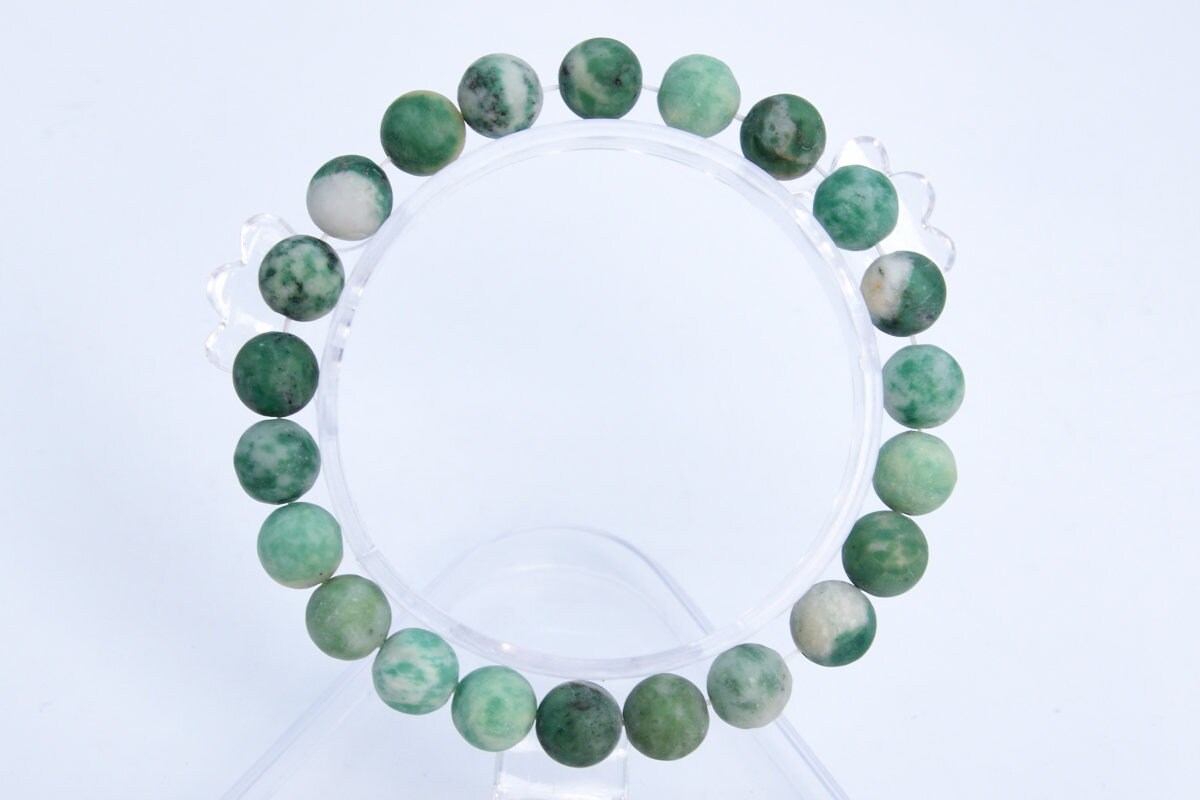 8mm Matte Qinghai Jade Beads Bracelet Grade A Genuine Natural Round Gemstone 7" Bulk Lot 1,3,5,10 And 50 (106774h-069)