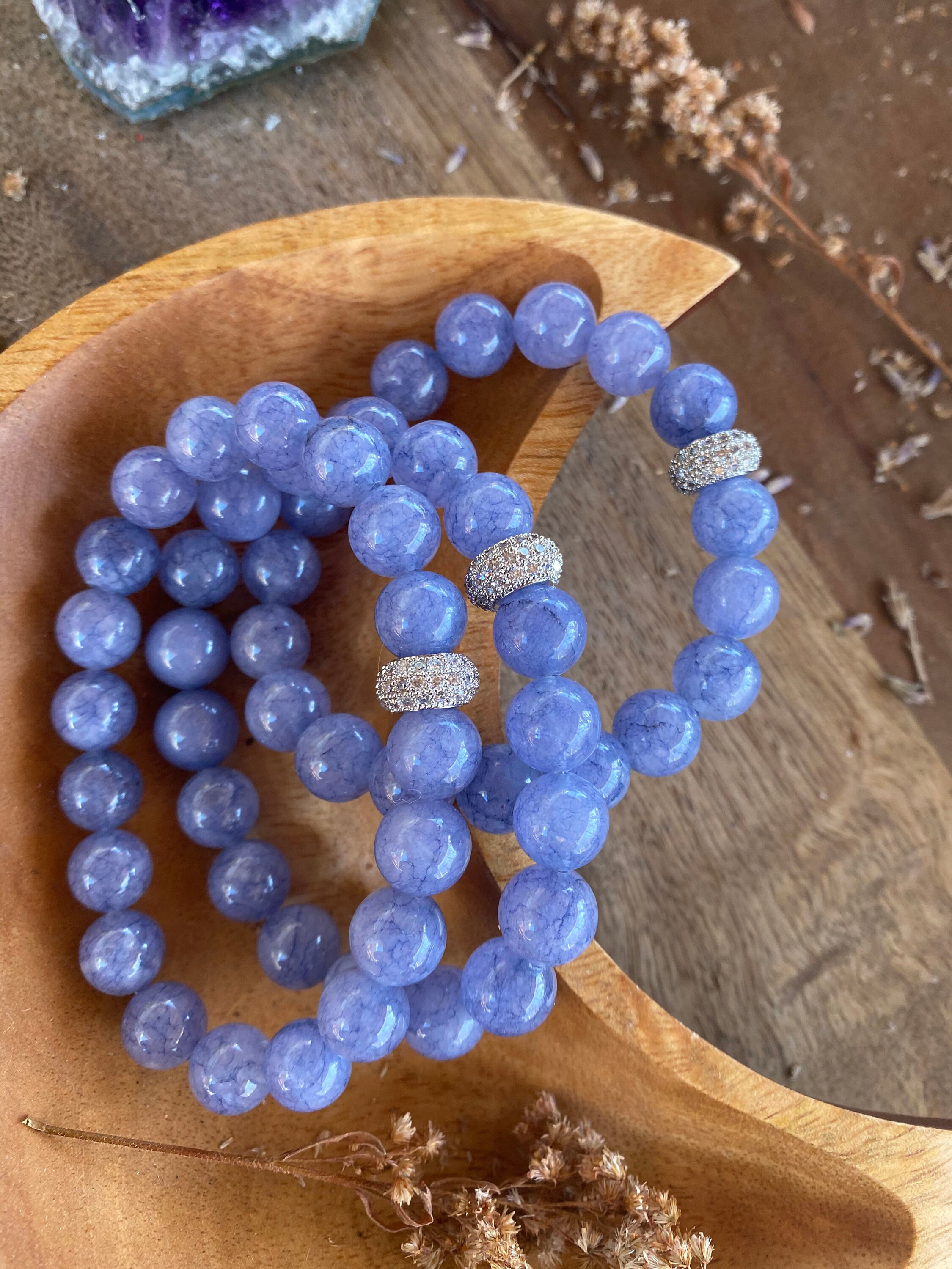 Blue Malaysian Jade Bracelet