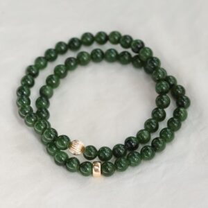 Canadian Jade | AAAA+ Canadian Jade, Jade Bracelet [EBJM1212], 6mm Genuine Jade Beads | Bracelet jade *BS *G