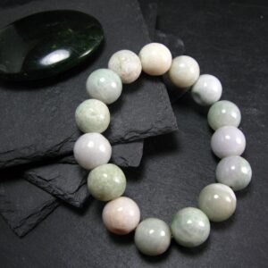 Jade Jadeite Genuine Bracelet ~ 7 Inches ~ 13mm Round Beads