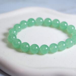 Light Green Jade Bracelet, Green Apple Jade Bracelet, Green Jade Jewelry, Jade Bead Bracelet, Lucky Green Bracelet, 10mm Jade Bracelet