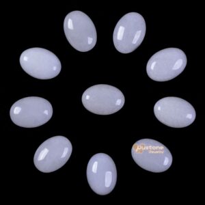 18mm White jade gemstone oval cab cabochon