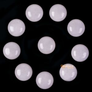 18mm White jade gemstone round cab cabochon