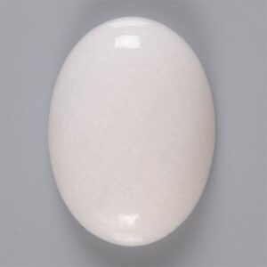 2 pcs of  30mm white jade oval flatback cab cabochon