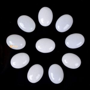 20mm White jade oval flatback cab cabochon DIY jewelry making