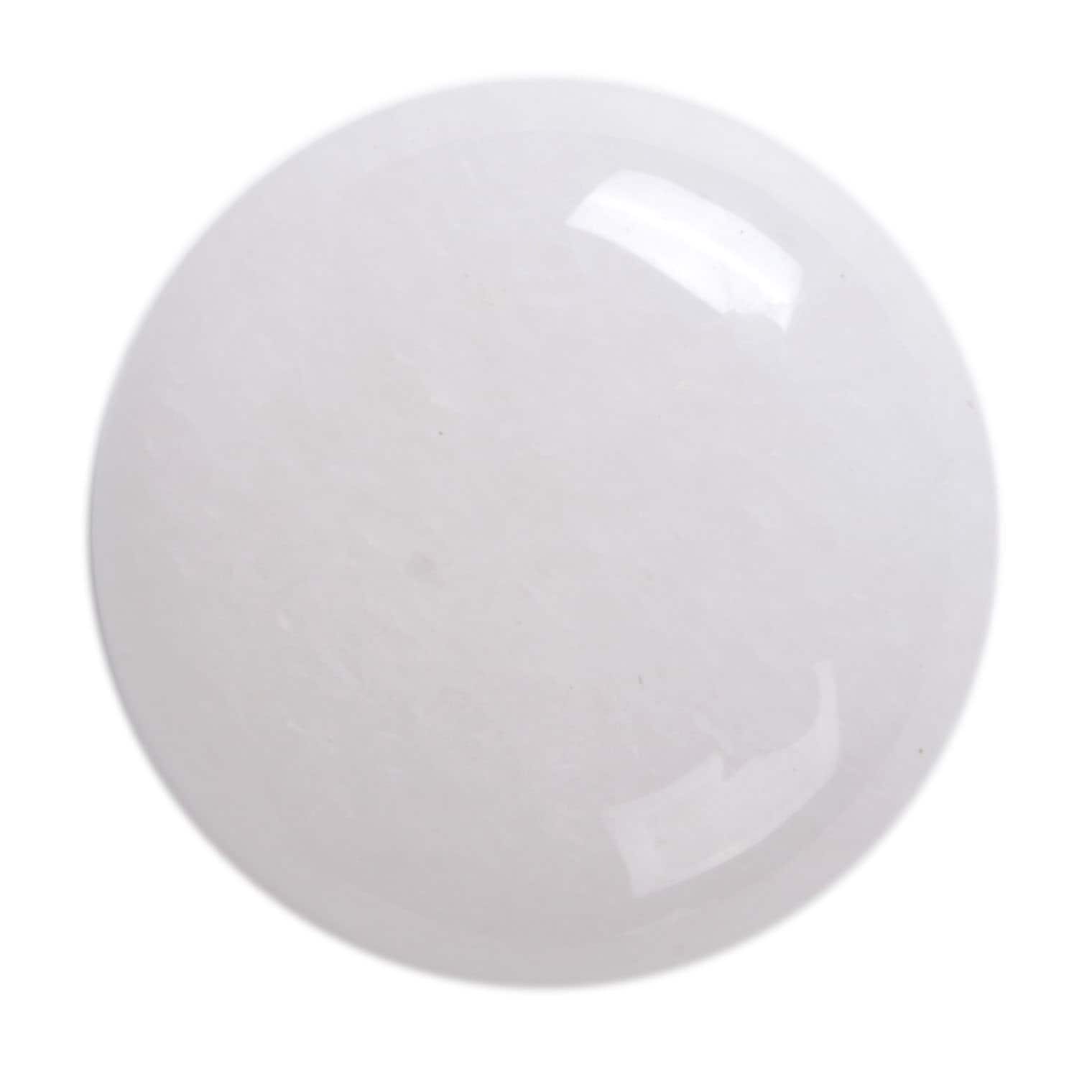 25mm White Jade Round Flatback Cab Cabochon