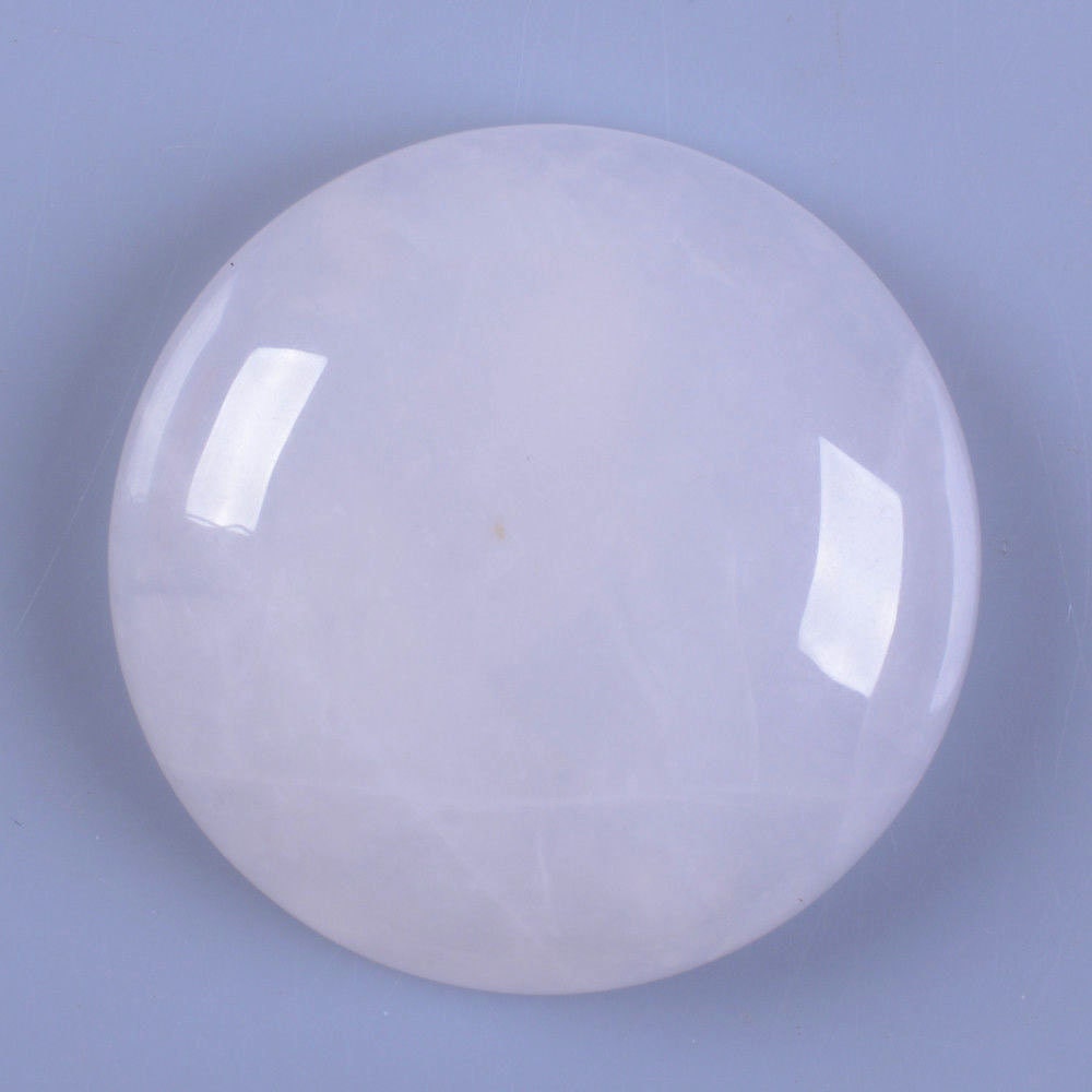 30mm White Jade Round Flatback Cab Cabochon