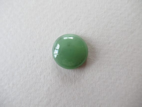 Siberian Jade Cabochon Green Nephrite Round #4 Siberian Jade Cabochon Green Nephrite Round #4
