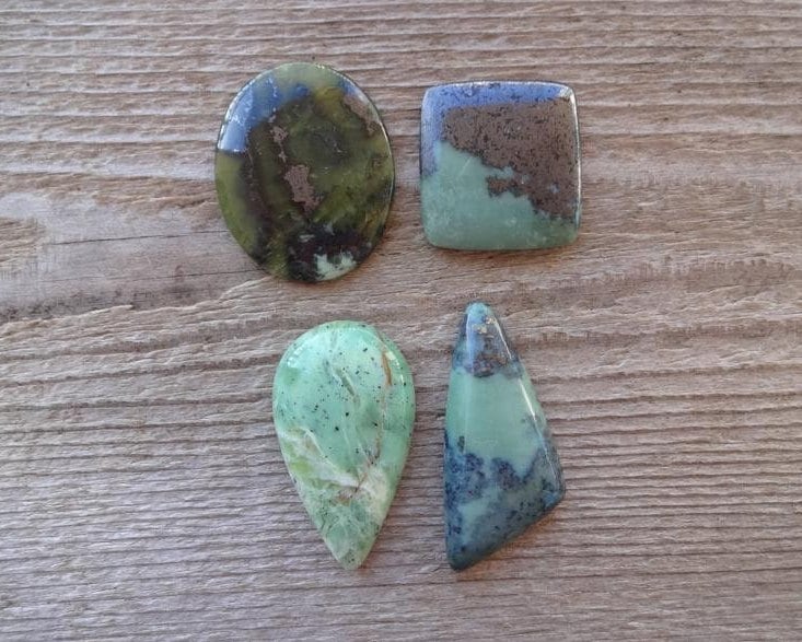 Hantigyrite Teisky Jade Cabochon, Rarest Stones Cabochon, Green Gemstone Cabochons