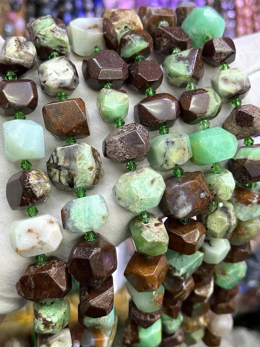 13×18mm Natural Australian Jade Nugget Stone Loose Beads,diy Bracelet Necklace Jewelry Accessories, 15 Inches One Strand