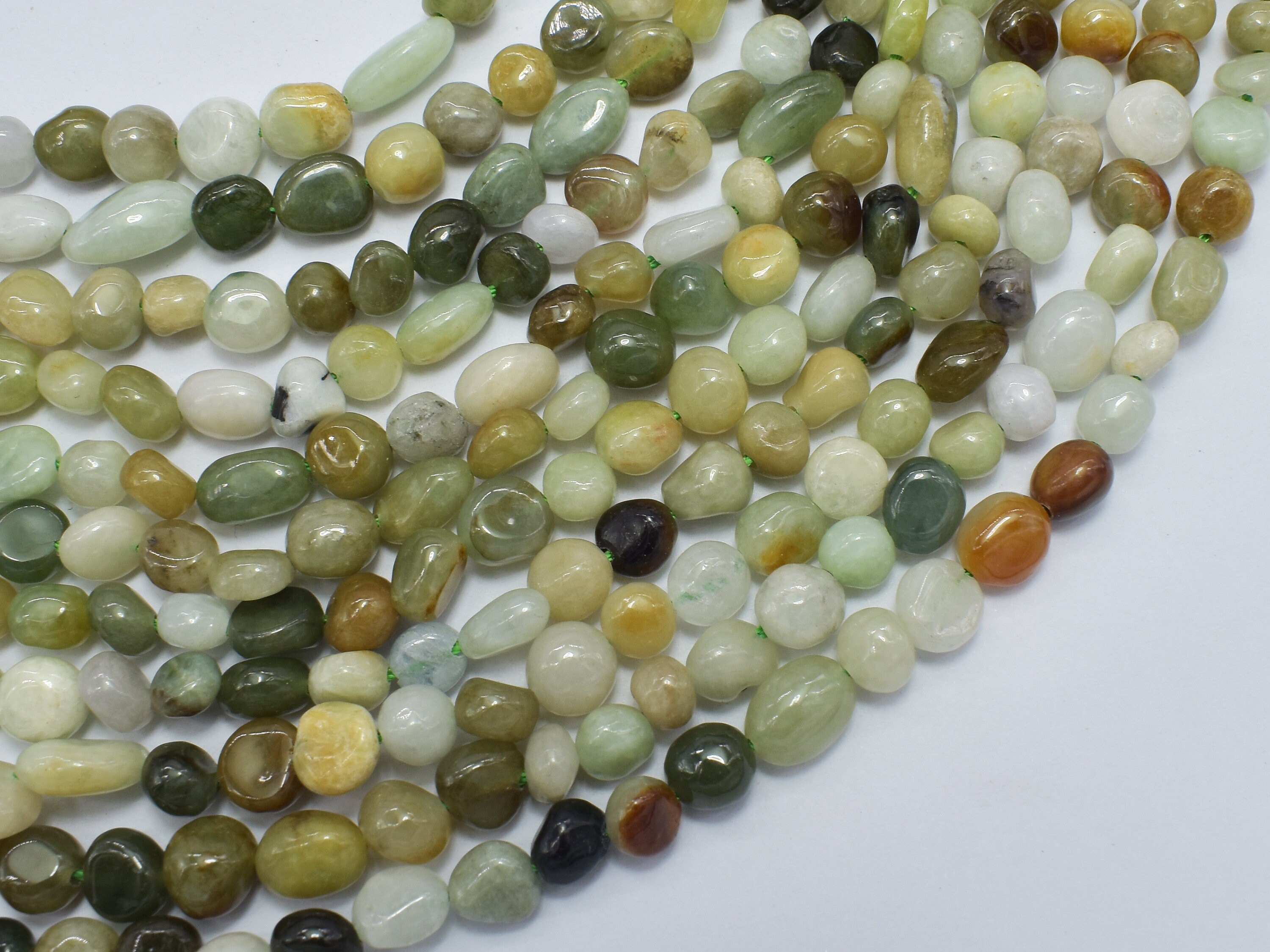Burma Jade Beads, 5x7mm, Pebble Nugget Beads, 15.5 Inch, Full Strand, Approx. 60-65 Beads, Hole 1mm (175047001)