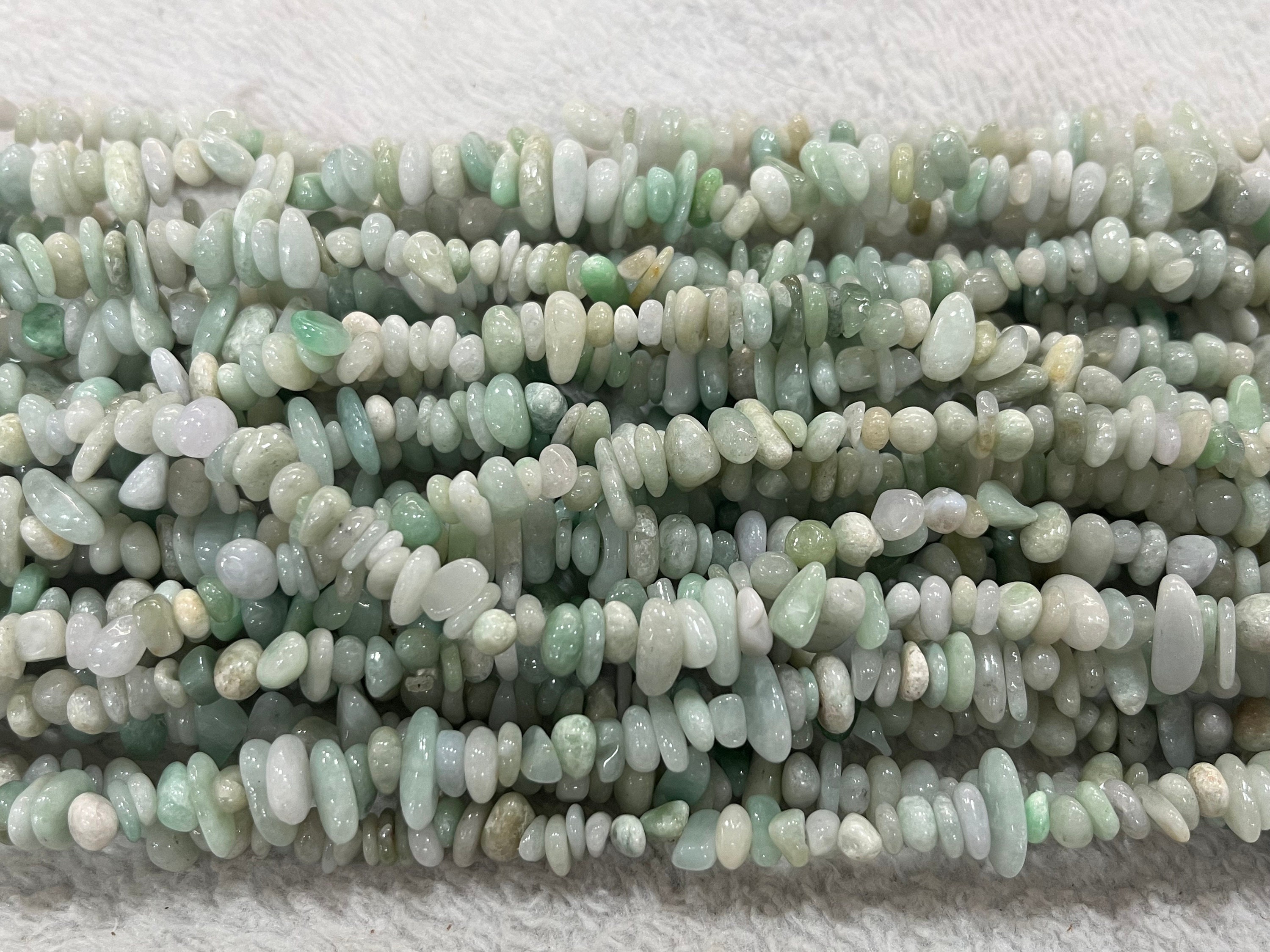 Fei Cui Light Green Jade 5-8mm Chips Genuine Gemstone Nugget Loose Beads 34inch Jewelry Supply Bracelet Necklace Material Support Wholesale