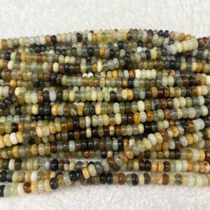 Flower Jade 6mm-10mm Nuggets Rondelle Genuine Green Gemstone Loose Beads 15 inch Jewelry Supply Bracelet Necklace Material Wholesale