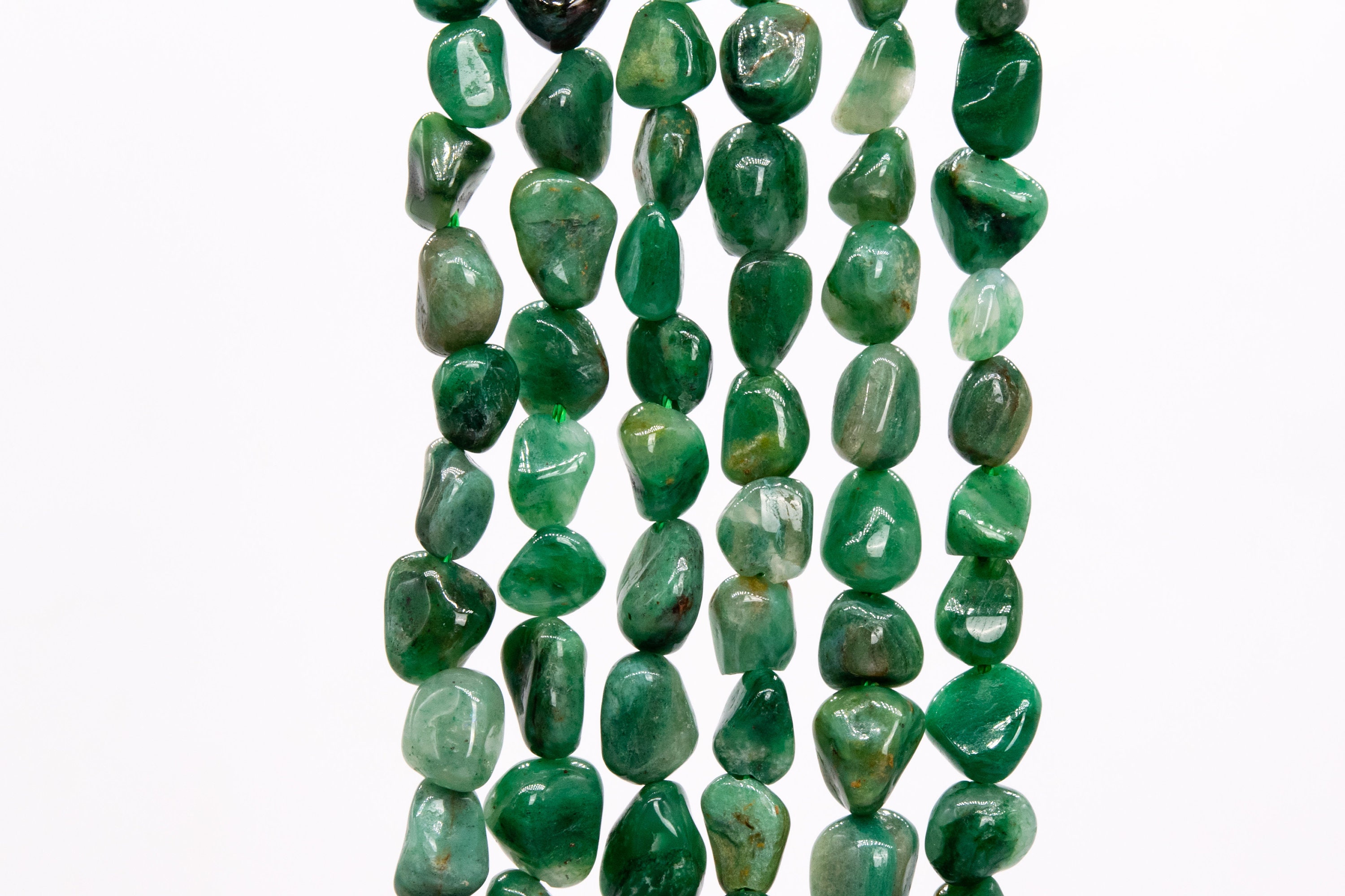 Genuine Natural African Jade Gemstone Beads 5-7mm Green Pebble Chips Aa Quality Loose Beads (115627)