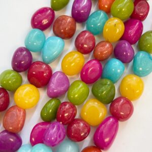 Multi Jade 210-22mm Nugget Gemstone Bead -15.5 inch strand