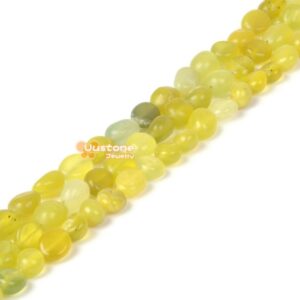 Natual Olive jade Chips loose gemstone beads 16"