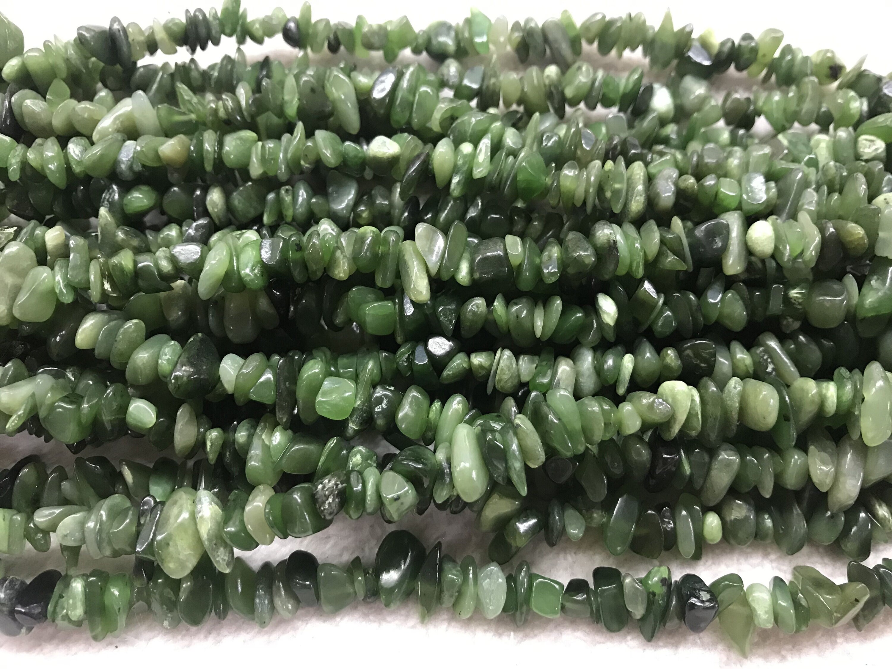 Natural Green Jade 5-8mm Chips Genuine Gemstone Nugget Loose Beads 34 Inch Jewelry Supply Bracelet Necklace Material Support Wholesale