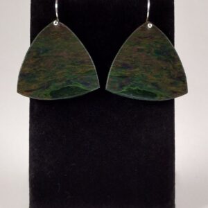 African Jade and Sterling Silver Earrings Handmade by Chris Hay