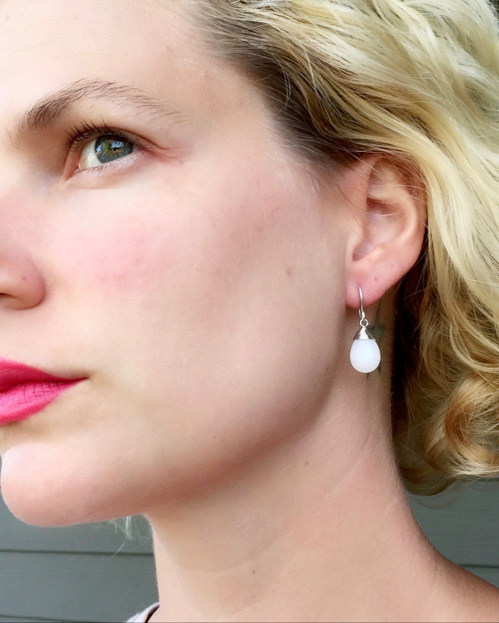 Elegant White Jade Silver Rhodium Or Gold Plated Wire Wrapped Dangle Silver Earrings | Gifts For Her | White Earrings | Wedding Jewelry Elegant White Jade Silver Rhodium Or Gold Plated Wire Wrapped Dangle Silver Earrings | Gifts For Her | White Earrings | Wedding Jewelry