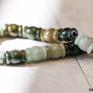 L/ Burma Jade 9x12mm Vase Beads, 16" Strand, Natural Multi Color Jade , Nice Vase Jade Cutting For Earring, Bracelet, Jewelry Making