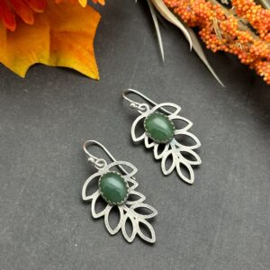 Jade Leaf Earrings