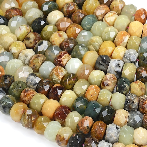 12x7mm Natural Afghanistan Jade Gemstone Grade Aaa Faceted Rondelle Loose Beads Bulk Lot 1,2,6,12 And 50 (d347)