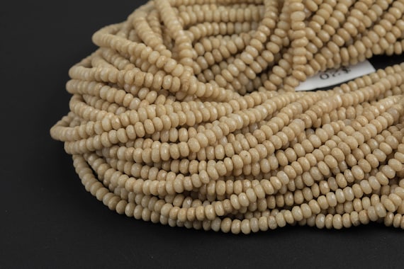 4mm- Jade Faceted Rondelle- Single Or Bulk- 15.5" - Light Tan -full Strand 15.5 Inch Strand