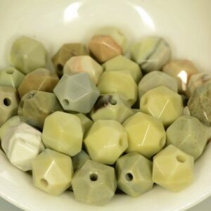 6MM Butter Jade Beads Star Cut Faceted Grade AAA Genuine Natural Gemstone Loose Beads 15" LOT 1,3,5,10 and 50 (80005776-M25)