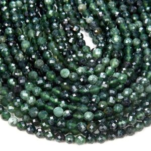6MM Natural Canadian Jade Gemstone Grade AA Micro Faceted Round Loose Beads BULK LOT 1,2,6,12 and 50 (P29)