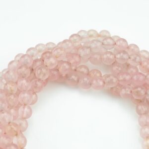 Clearish Pale Pink Jade- Faceted Round 4mm 6mm 8mm 10mm 12mm - Single or Bulk - 15.5"