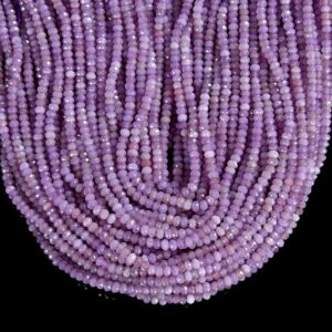 Lavender Jade Gemstone 4X3MM Faceted Rondelle Beads 13.5 inch Full Strand BULK LOT 1,2,6,12 and 50 (80019517-P108)