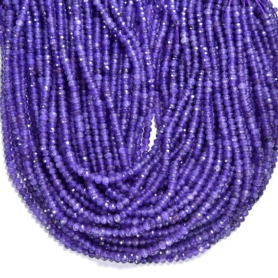 Purple Jade Gemstone Faceted Rondelle 3x2mm 4x3mm Loose Beads 13.5 Inch Full Strand Bulk Lot 1,2,6,12 And 50 (p107) Purple Jade Gemstone Faceted Rondelle 3x2mm 4x3mm Loose Beads 13.5 Inch Full Strand Bulk Lot 1,2,6,12 And 50 (p107)