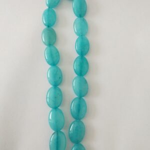 13x18mm Oval Jade Beads, Smooth Jade Beads, Flat oval blue Jade, Jade Necklace, Gemstone Beads, Wholesale Beads--15.5 inches-22pcs--BJ026