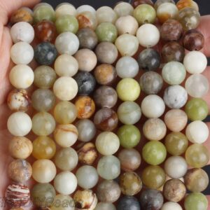 4/6/8/10mm Hsiuyen Jade, Mixed Colors Stone Beads, Loose Jade Beads, DIY Gemstone Beads, DIY Jewelry Making For Necklace,Full Strand-STN0075