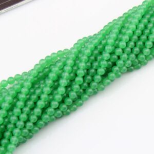 8mm Green Jade Beads,Full strand Round Jade beads,Necklace Beads,Gemstone Beads for Jewelry Making,Beading supplies-48 Pcs-15 inches-STN0024