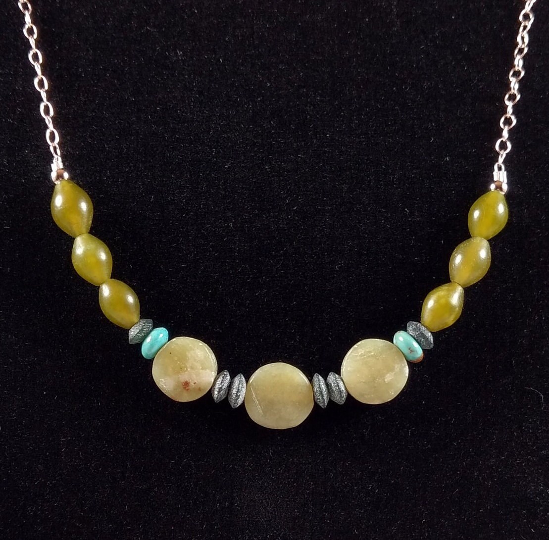 Jade And Sterling Silver Necklace Handmade By Chris Hay