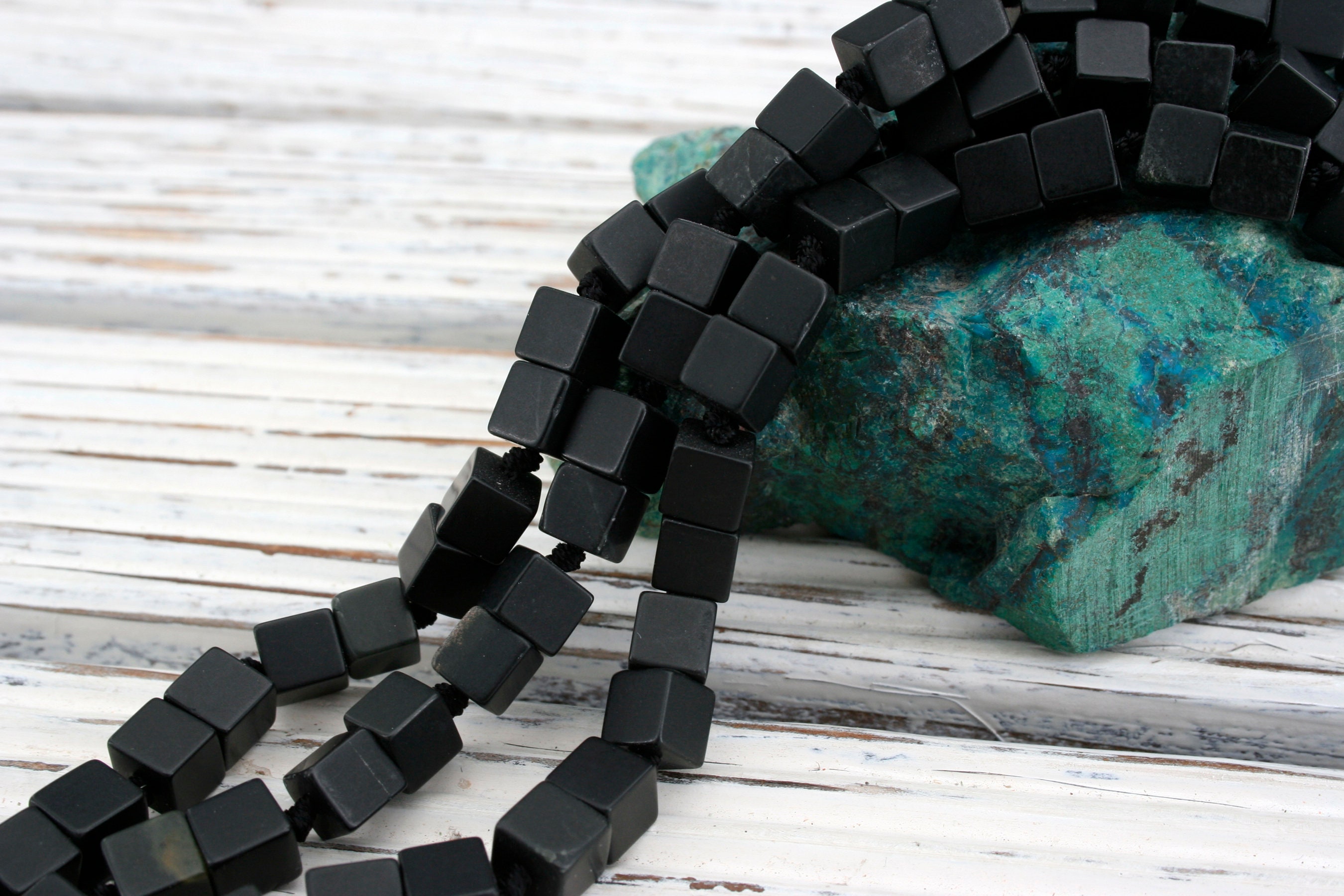 Black Jade Cube Matte Beads 6-7mm (etb01449) Unique Jewelry/vintage Jewelry/gemstone Necklace