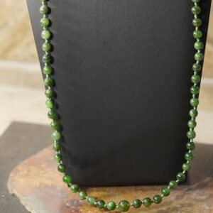 Canadian Jade Necklace • Nephrite Jade Necklace • 7-8mm • Canadian Jade Jewelry • Wisdom Stone • Heart Chakra • Green Jade • 4924
