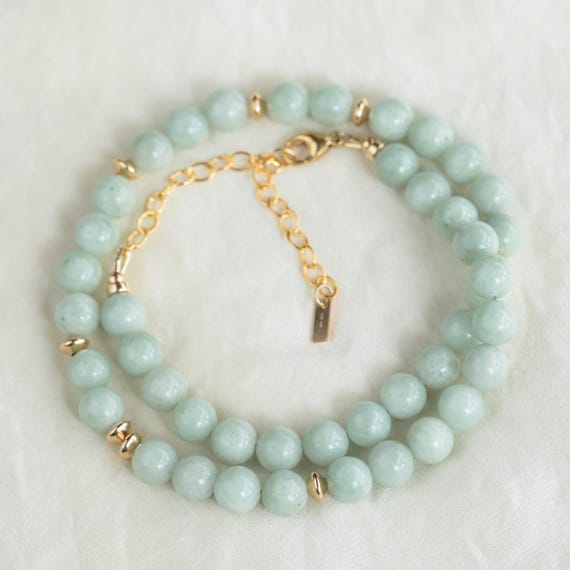 Jadeite Necklace | Beaded Jade Gemstone Necklace | Genuine Jade Necklace | [enjp1728] Green Jade Necklace |women's Jade Necklace | Jade