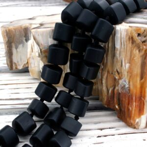 Matte Black Jade Triangular Prism Beads 11.5-17.5mm (etb01411) Unique Jewelry/vintage Jewelry/gemstone Necklace