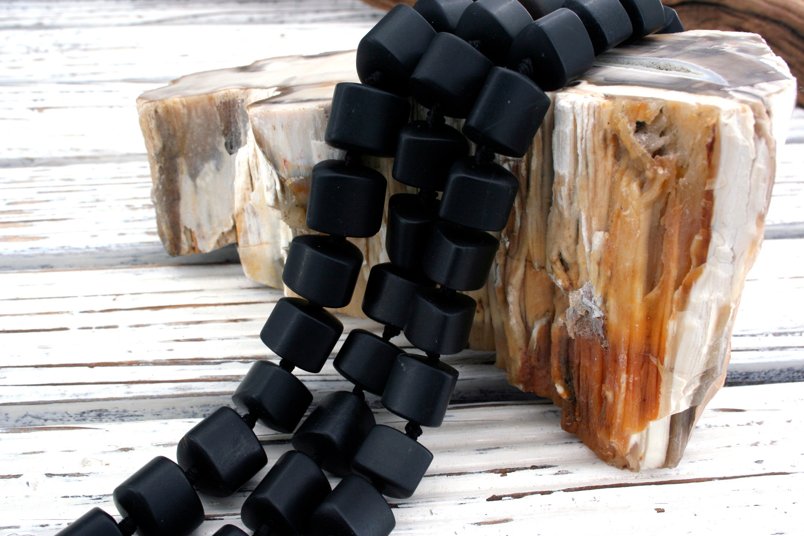 Matte Black Jade Triangular Prism Beads 11.5-17.5mm (etb01411) Unique Jewelry/vintage Jewelry/gemstone Necklace
