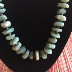 Jade Necklace, Jade Nugget Necklace, Jade Gem Necklace, Green Jade Necklace, Antique Jade Bead, Green Necklace, Jade Bead, Raw Jade Necklace