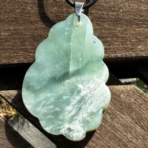 Unisex Jade, Stainless Steel Healing Stone Necklace With Positive Healing Energy!