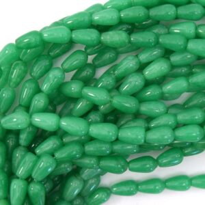 10mm - 11mm Light Green Jade Teardrop Beads 15" Strand 10mm - 11mm Light Green Jade Teardrop Beads 15" Strand
