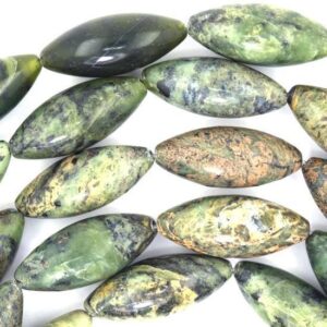 29mm natural Canadian green jade barrel beads 14.5" strand 29mm natural Canadian green jade barrel beads 14.5" strand