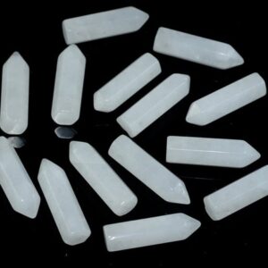 31x8mm White Jade Gemstone Point Healing Chakra Hexagonal Point Focal Bead LOT 2,4,6,12 and 50 (90183770-368) 31x8mm White Jade Gemstone Point Healing Chakra Hexagonal Point Focal Bead LOT 2,4,6,12 and 50 (90183770-368)