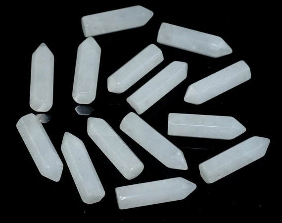 31x8mm White Jade Gemstone Point Healing Chakra Hexagonal Point Focal Bead Lot 2,4,6,12 And 50 (90183770-368) 31x8mm White Jade Gemstone Point Healing Chakra Hexagonal Point Focal Bead Lot 2,4,6,12 And 50 (90183770-368)