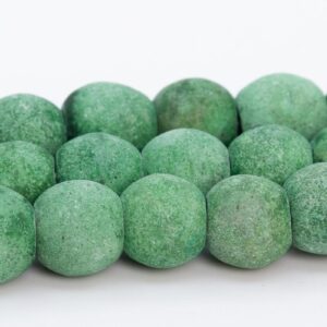 6mm Matte Green Rain Flower Jade Beads Grade Aaa Apple Loose Beads 15" / 7.5" Bulk Lot Options (110071)