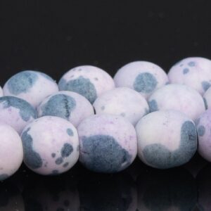 6mm Matte Light Purple Rain Flower Jade Beads Grade Aaa Apple Loose Beads 15" / 7.5" Bulk Lot Options (110070)