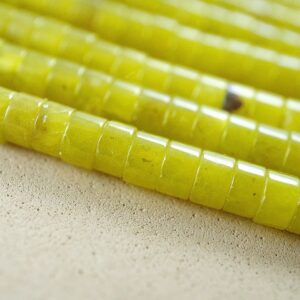Olive Jade Beads (heishe)(smooth)(4mm)(15"strand)